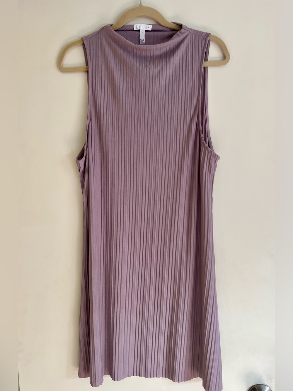 Leith Sleeveless Pleated Midi Dress in Dusty Mauve